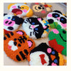 Animail Own Design Punch Needle Coaster DIY Kit with Yarn Set | Rabbit Tiger Cat Penguin Panda Frog Bear Dog Cow - All materials included