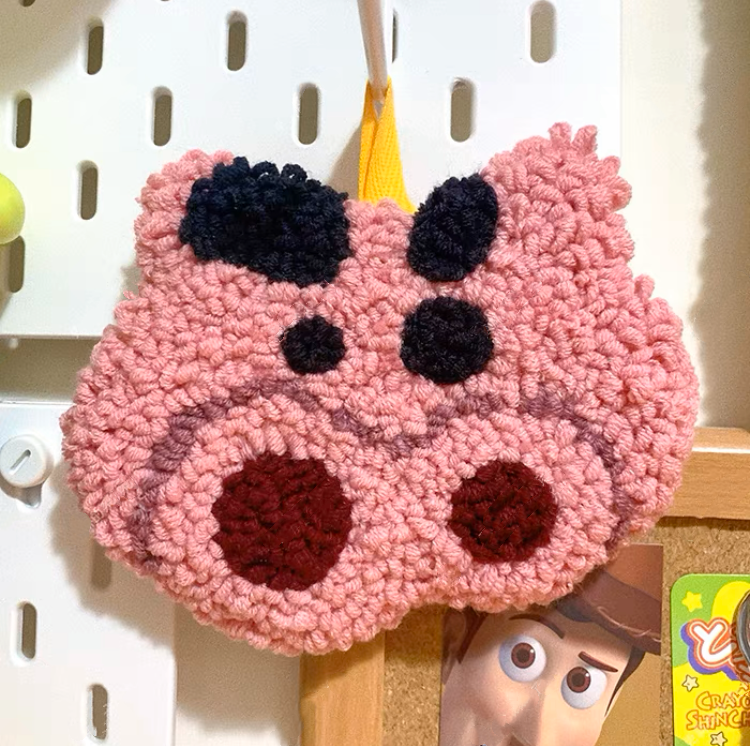 Cute Cartoon Own Design Punch Needle Coaster DIY Kit with Yarn Set | Crayon Shinchan - All materials included