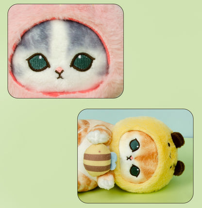 Japan Artist Mofusand Cat Neko | Honey Bee Lucky Frog Strawberry - 17cm Mascot Plush Doll