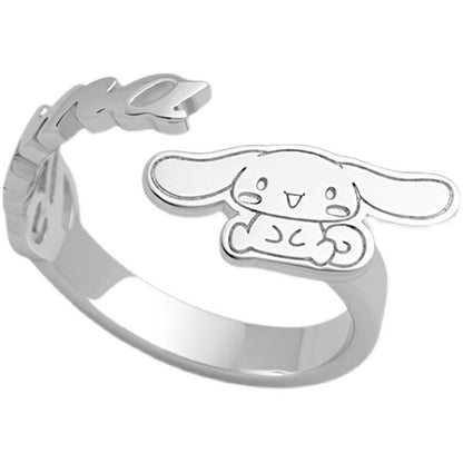 Sanrio Cinnamoroll 925 Sterling Silver & Gold Ring with Ring Box