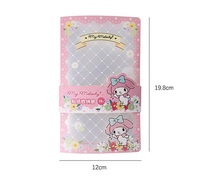 Sanrio Romantic Flower Stickers File Book  | My Melody Kuromi Cinnamoroll Pochacco