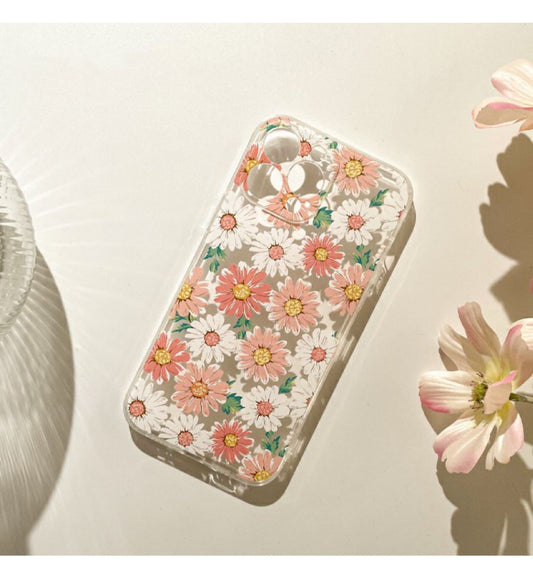 Daisy Field Flowers Mori Style iPhone case Kawaii Lovely Cute Lolita iPhone 6 7 8 PLUS SE2 XS XR X 11 12 13 14 15 Pro Promax 12mini 13mini