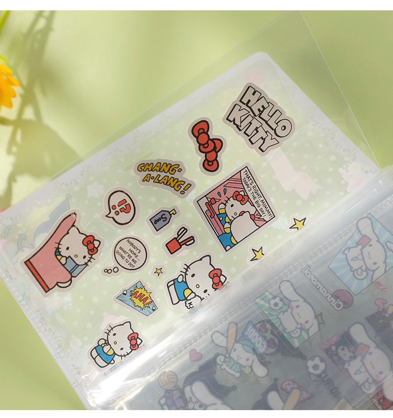 Sanrio Romantic Flower Stickers File Book  | My Melody Kuromi Cinnamoroll Pochacco