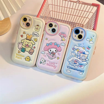 Japanese Cartoon MM CN PN Air Cushion iPhone Case 14 13 12 11 Pro Max Plus