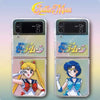 Japanese Cartoon Samsung Galaxy Z Flip 3 4 W23 Filp Sailor Girl Moon Mercury Phone Case