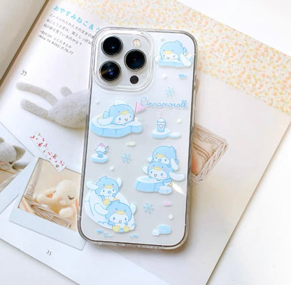 Sanrio Lovely Seal on Ice | Hello Kitty My Melody Kuromi Cinnamoroll Pochacco Hangyodon iPhone Case PLUS SE2 11 12 13 14 15 Pro Promax 12mini 13mini