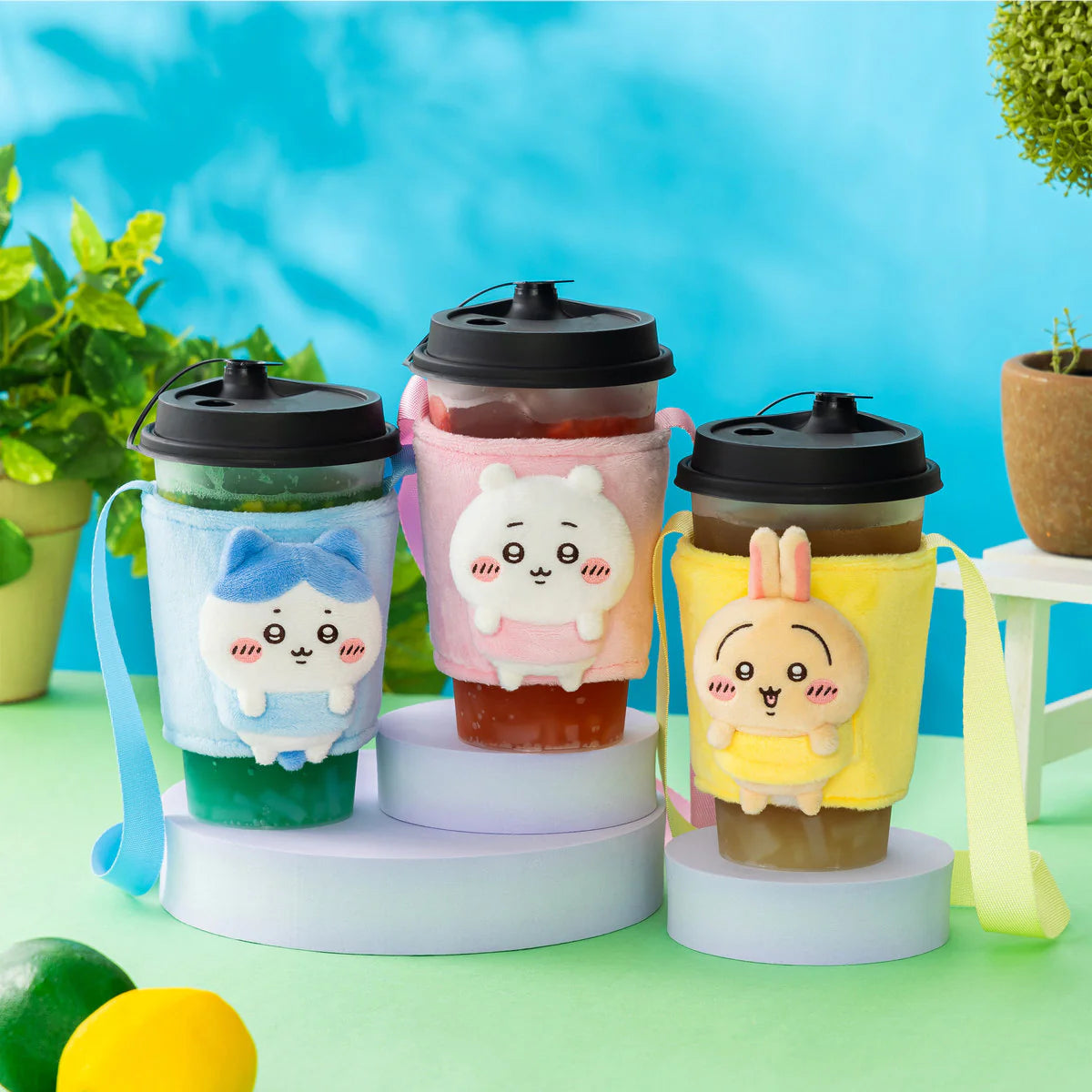 Japan ChiiKawa | ChiiKawa Hachiware Usagi Cute Plush Drink Holder - Kawaii items Room Decoration doll