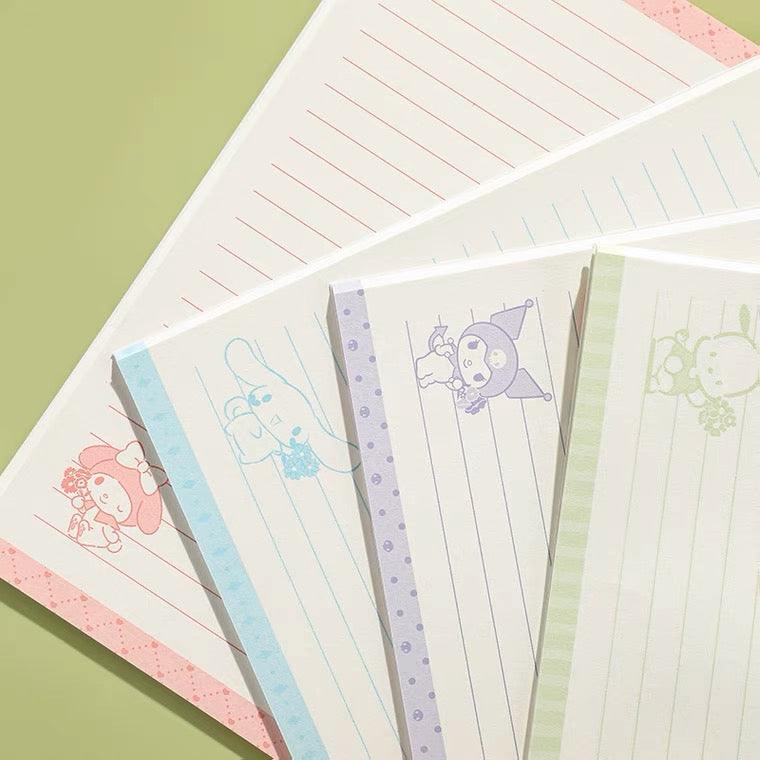 Sanrio Romantic Flower A5 B5 Notebook | My Melody Kuromi Cinnamoroll Pochacco - 40 Sheets