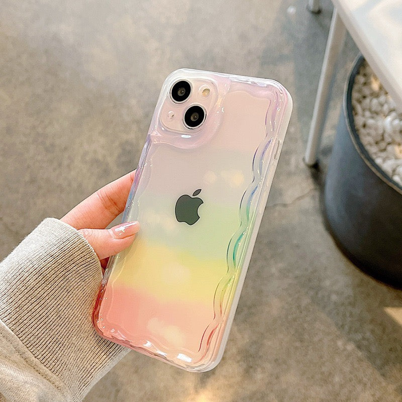 Pastel Rainbow iPhone case Kawaii Lovely Cute iPhone 11 12 13 14 15 Pro Promax