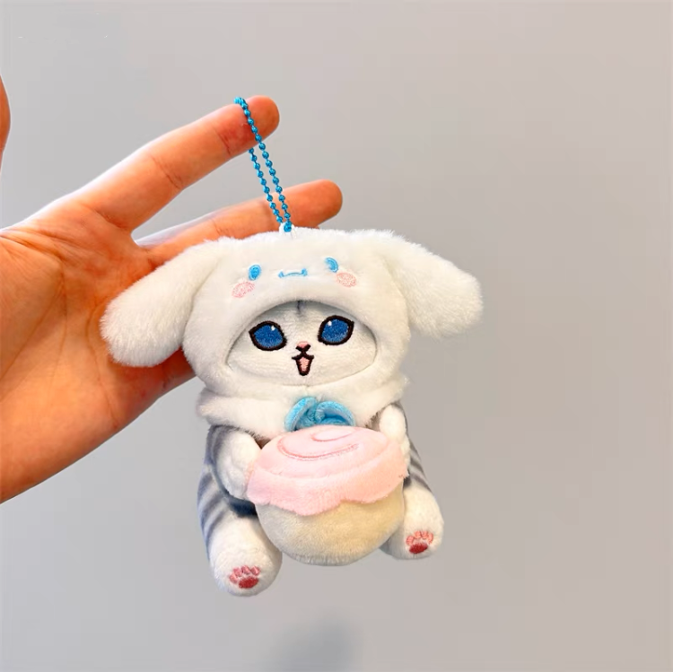 mofusand Sanrio Cinnamoroll Plush Keychain Mascot Japan –