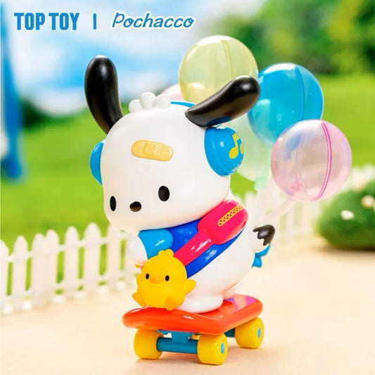 Sanrio Pochacco Skateborad with Balloons Figure Toy Collection