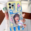 Japanese Cartoon Pochacco PC with Dessert Photo Frame iPhone Case 6 7 8 PLUS SE2 XS XR X 11 12 13 14 15 16 Pro Promax 12mini 13mini