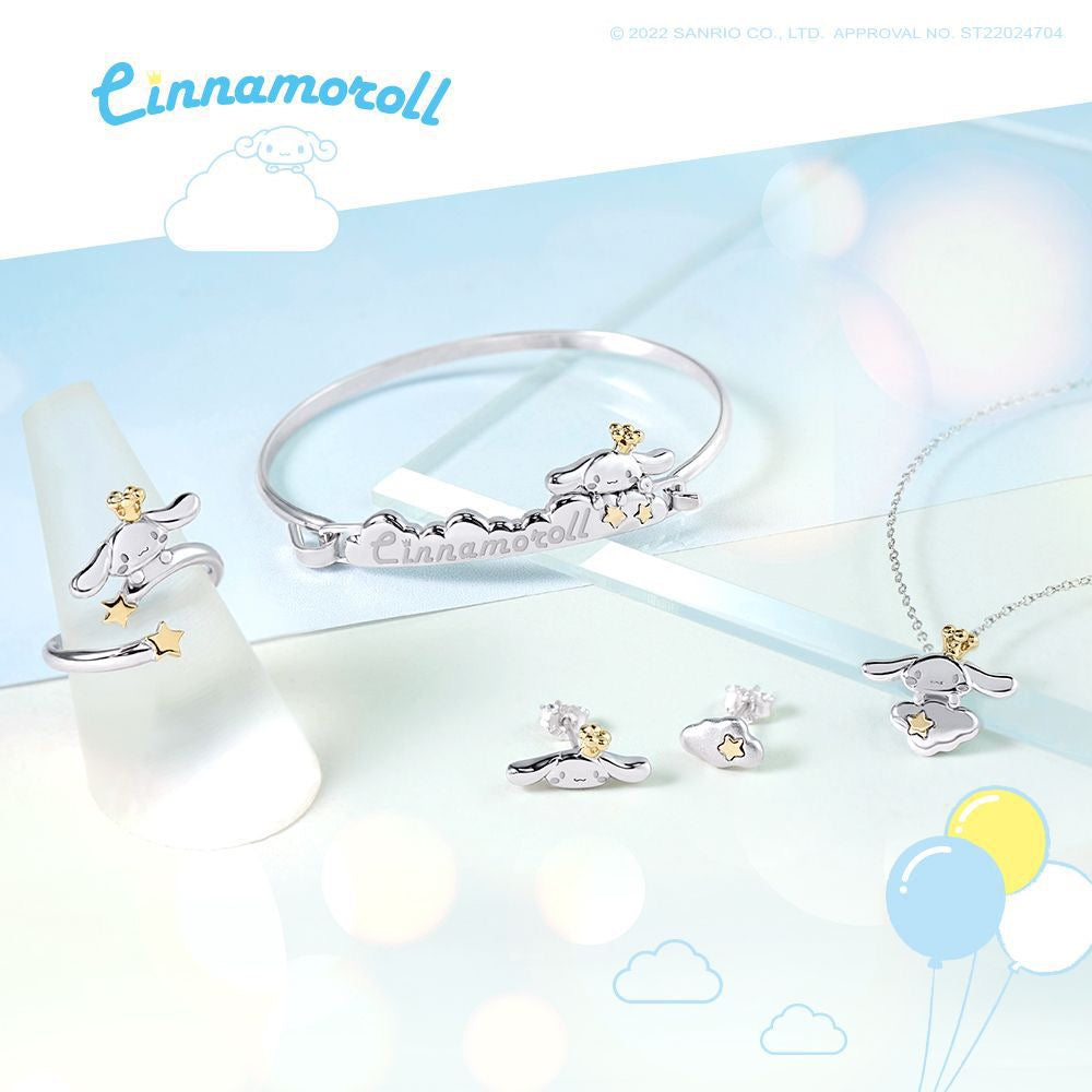 Sanrio Cinnamoroll 20th Annversary 925 Sterling Silver Ring Gold & Silver with Ring Box