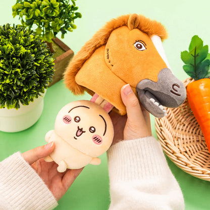 Japan ChiiKawa Horse Year | Usagi Wearing Horse Head Plush Doll Keychain - Kawaii Items Room Decoration Dolls