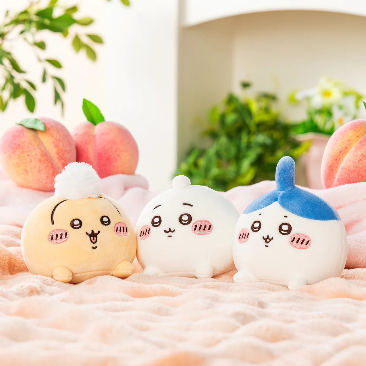 Japan ChiiKawa | ChiiKawa Hachiware Usagi Cute Lay Down with Tail Plush Doll - Kawaii items Room Decoration doll