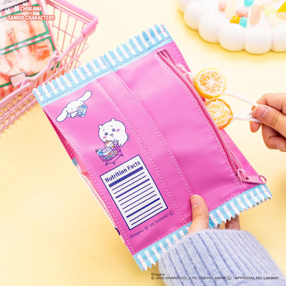 Japan ChiiKawa Kiramekko X Sanrio Series | Hachiware Usagi Cute Supermarket Snack Pouch - Kawaii items Room Decoration