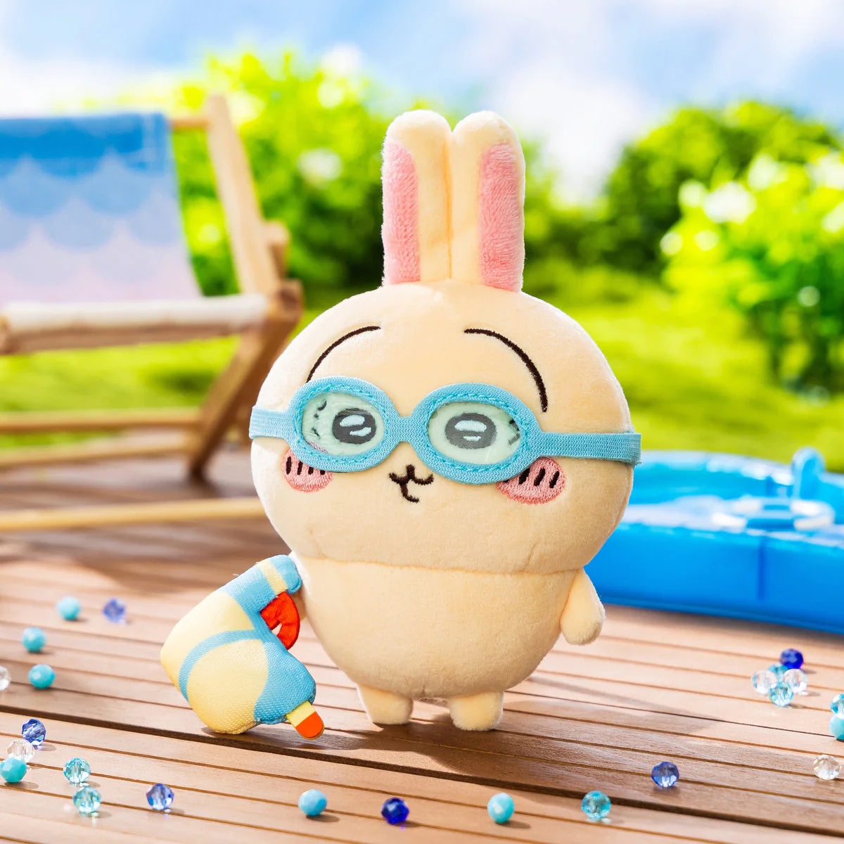Japan ChiiKawa | Usagi Playing Water Gun Cute Plush Doll Keychain - Kawaii items Room Decoration doll