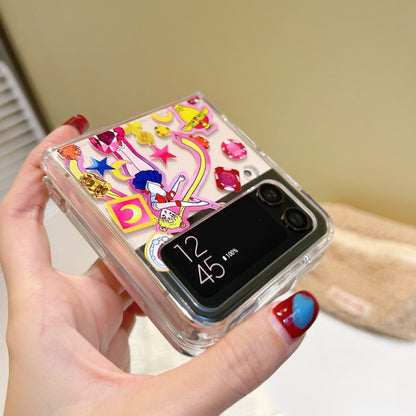 Japanese Cartoon Samsung Galaxy Z Flip 3 4 W23 Filp Full Sailor Moon Phone Case
