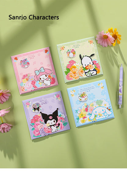 Sanrio Romantic Flower Greetings Card My Melody Kuromi Cinnamoroll Pochacco