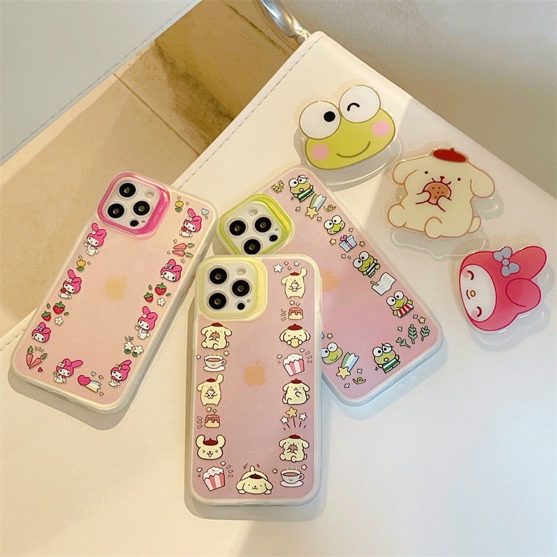 Japanese Cartoon MM PN KP Blu Ray with Big Stand iPhone Case 13 12 11 XS XR Pro Max Plus