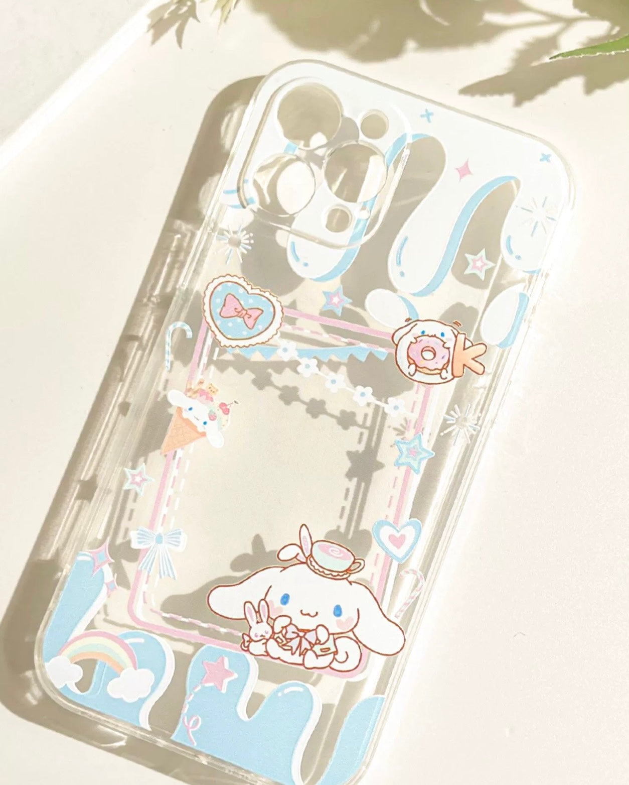 Japanese Cartoon Cinnamoroll CN with Dessert Photo Frame iPhone Case 6 7 8 PLUS SE2 XS XR X 11 12 13 14 15 Pro Promax 12mini 13mini