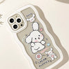 Cream Puppies Cute Korea Style iPhone case Kawaii Lovely Cute Lolita iPhone 6 7 8 PLUS SE2 XS XR X 11 12 13 14 15 Pro Promax 13mini
