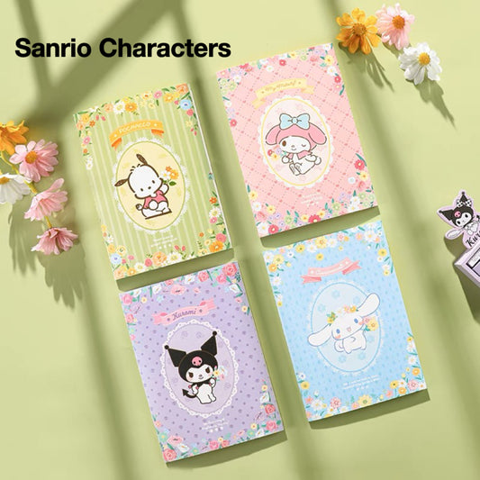 Sanrio Romantic Flower A5 B5 Notebook My Melody Kuromi Cinnamoroll Pochacco - 40 SheetsSanrio Romantic Flower A5 B5 Notebook | My Melody Kuromi Cinnamoroll Pochacco - 40 Sheets