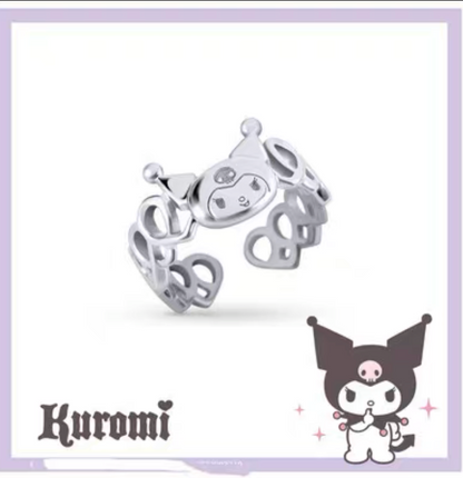 Sanrio Kuromi I.Love.Kuromi 925 Silver Ring with Ring Box