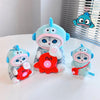 日本アーティスト もふもふ × サンリオ にゃんこ はんぎょどん - 12cm 15cm 20cm マスコット ぬいぐるみ ビッグキーホルダー