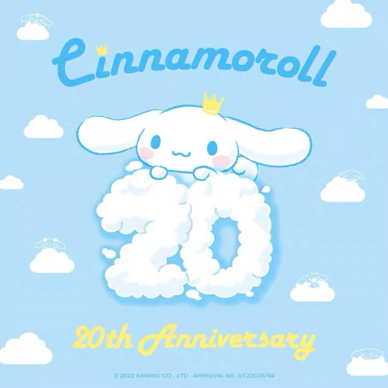 Sanrio Cinnamoroll 20th Annversary 925 Sterling Silver Ring Gold & Silver with Ring Box