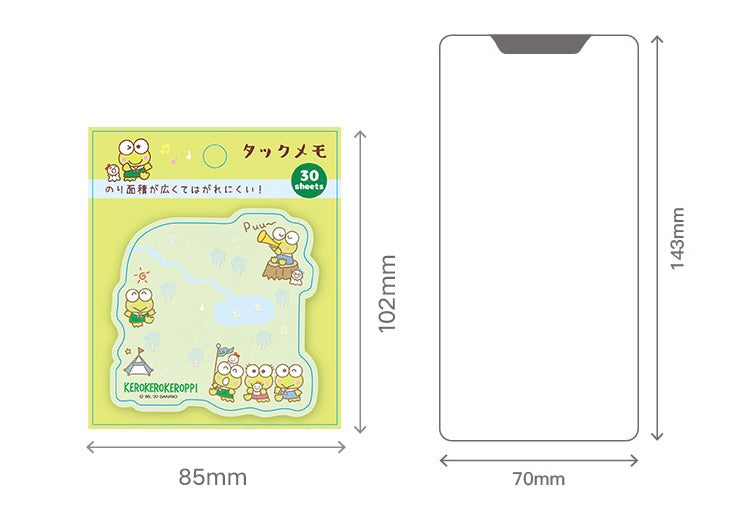 Sanrio Japan Mini Memo Pad | Hello Kitty My Melody Little Twin Stars Wish me mell Pochacco Keroppi - 30Sheets