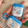 Japanese Cartoon Hangyodon with friends AirPods AirPodsPro AirPods3 AirPodsPro2 Case White and Blue