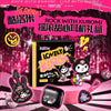 Sanrio Rock with Kuromi Bluetooth Earphones - Black & Pink