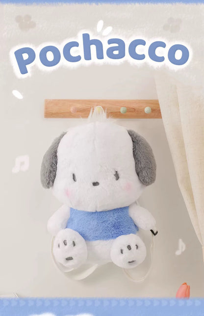 Sanrio Pochacco Big Fluffy Plush Doll Backpack