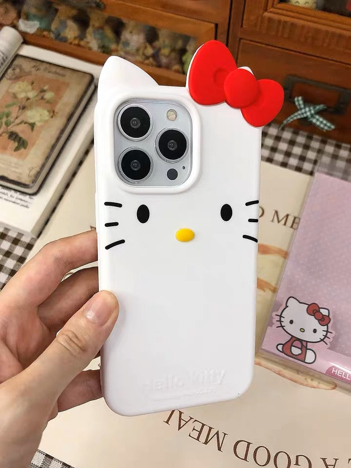 Sanrio Hello Kitty Silicone iPhone Case iPhone 13 14 15 Pro Promax