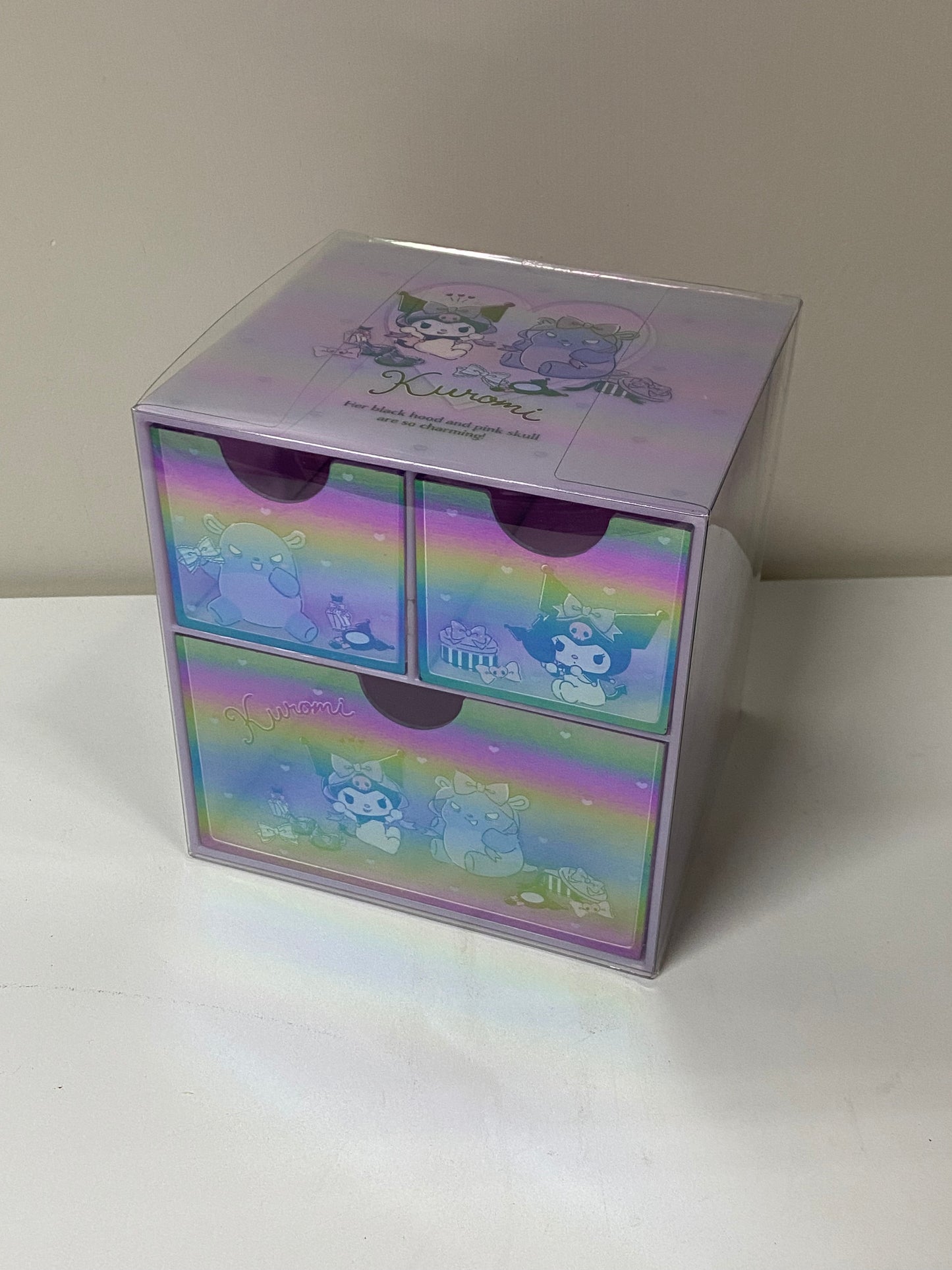 Sanrio Japan Kuromi Laser Aurora Drawer - Storage Drawer Desk Helper