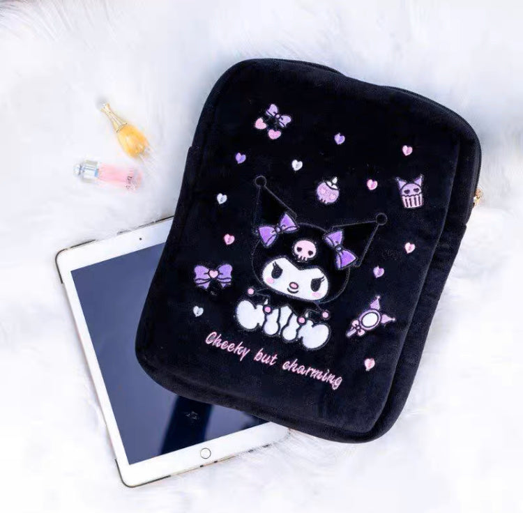 Sanrio iPad Bag & Laptop Bag | Hello Kitty My Melody Kuromi - with embroidery