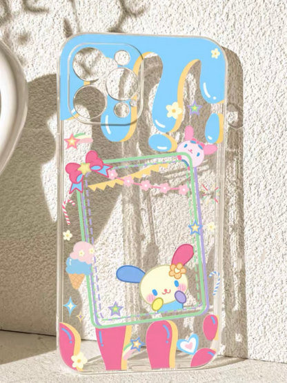 Japanese Cartoon USAHANA with Dessert Photo Frame iPhone Case 6 7 8 PLUS SE2 XS XR X 11 12 13 14 15 Pro Promax 12mini 13mini