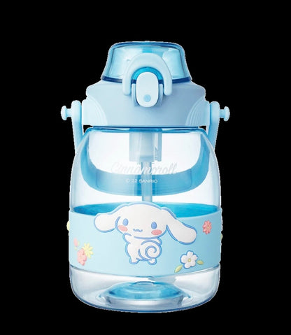 Sanrio 1200ml Big Water Bottle with Straw My Melody Kuromi Cinnamoroll Pochacco - for Cool Water