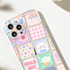 Bear with Rainbow Nice Day Stickers Japan Style iPhone case Kawaii Lovely Cute Lolita iPhone 6 7 8 PLUS SE2 XS XR X 11 12 13 14 15 Pro Promax 12mini 13mini