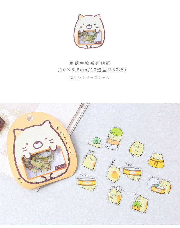 San-X Sumikko Gurashi Sticker Set | Shirokuma Neko Penguin? Tonkatsu - 10 Style 50 Pieces