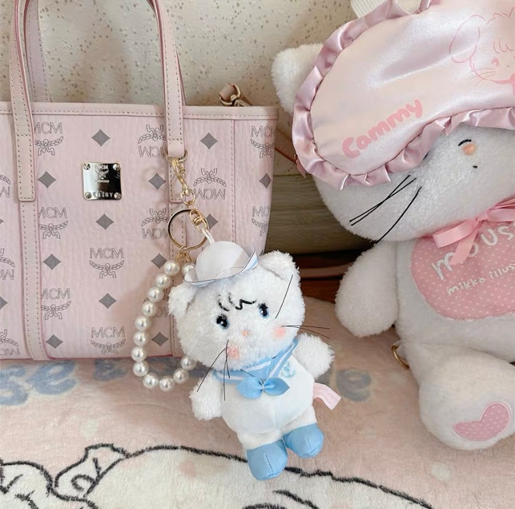 Mikko illustration Sailor Limited Edition Plush Doll Keychain Bear Latte Dog Souffie Kitten Mousse Rabbit Cammy