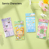 Sanrio Romantic Flower Stickers with Sticker Card Set | My Melody Kuromi Cinnamoroll Pochacco