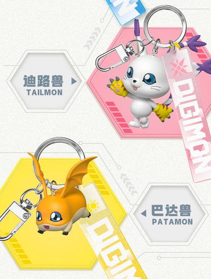 Digimon Adventure Digital Monster Keychain I Agumon Gabumon Piyomon Gomamon Palmon Patamon Tentomon Tailmon - Figures Toy Collections Bag Charm Mystery Blind Box
