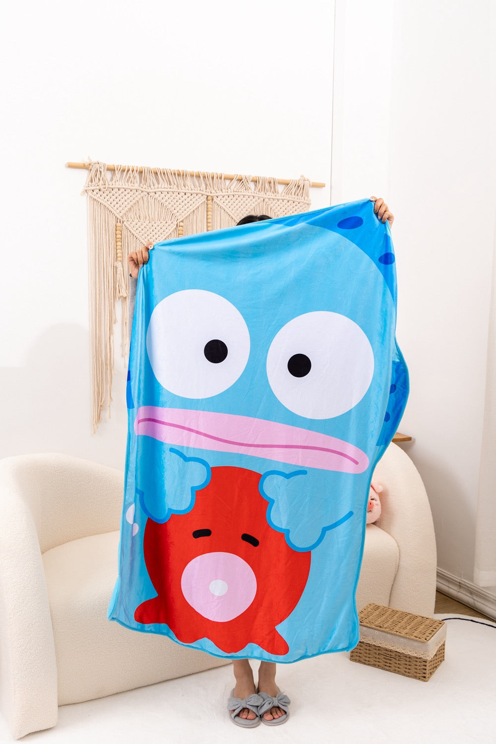 Sanrio Summer Cool Feeling & Felt Blanket | My Melody Cinnamoroll Hangyodon - 145x90cm