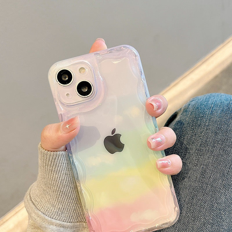 Pastel Rainbow iPhone case Kawaii Lovely Cute iPhone 11 12 13 14 15 Pro Promax