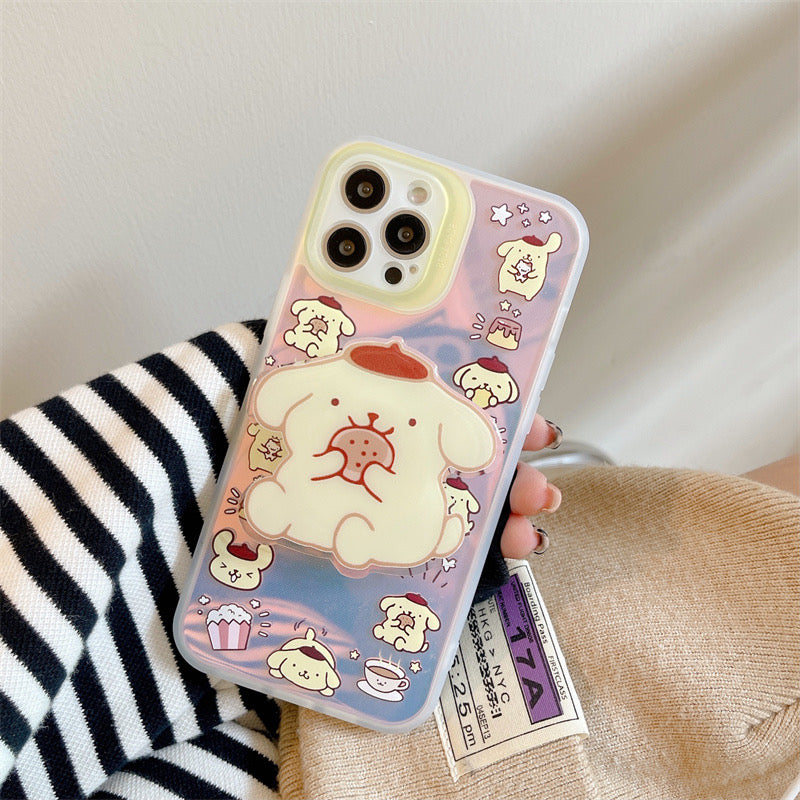 Japanese Cartoon MM PN KP Blu Ray with Big Stand iPhone Case 13 12 11 XS XR Pro Max Plus