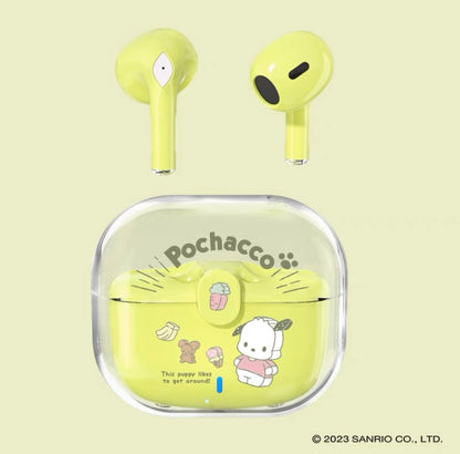 Sanrio Bluetooth Earphones Cube Style | Hello Kitty My Melody Kuromi Cinnamoroll Pompompurin Pochacco