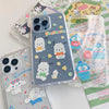 かわいい日本語漫画クロミシナモロールポチャッコHGダブルケースiPhoneケースXR XS X 11 12 13 14プロプロマックスプラスミニ