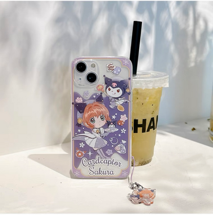 Clean Japanese Cartoon CardCaptorSakura Cafe Maid with KT MM KU CN PN iPhone Case 6 7 8 PLUS SE2 XS XR X 11 12 13 14 15 Pro Promax 12mini 13mini